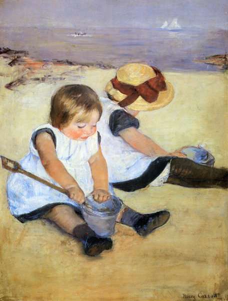 Children Playing On The Beach by Mary Cassatt