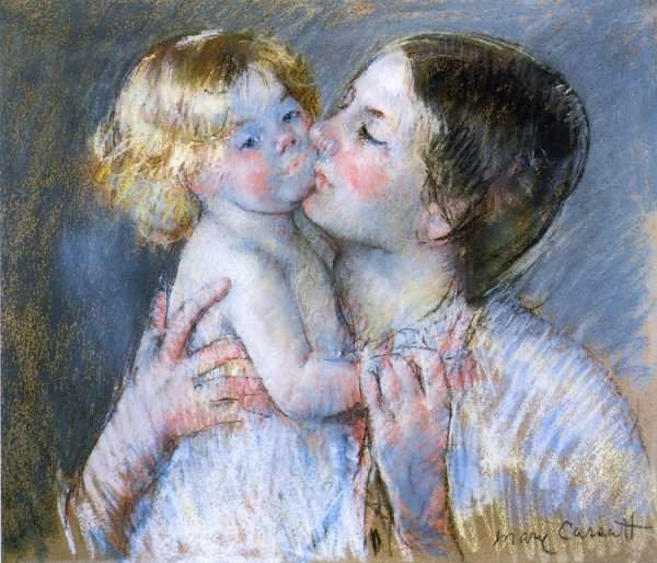 A Kiss For Baby Anne2 by Mary Cassatt