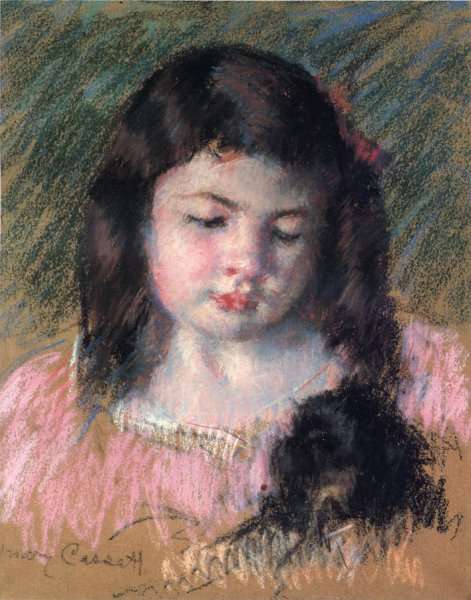 Bust Of Francoise Looking Down by Mary Cassatt