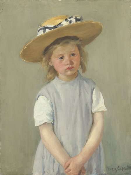 Child In A Straw Hat by Mary Cassatt