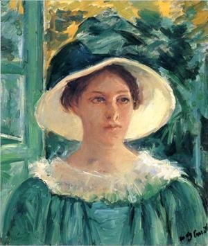Mary Cassatt - Young Woman In Green, Outdoors In The Sun