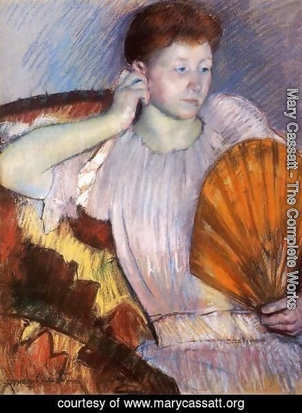 Mary Cassatt - Contemplation (or Clarissa Turned Right with Her Hand to Her Ear)