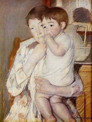 Mary Cassatt - Baby in His Mother's Arms, Sucking His Finger