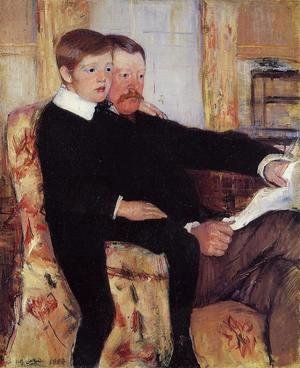 Portrait of Alexander J. Cassat and His Son Robert Kelso Cassatt