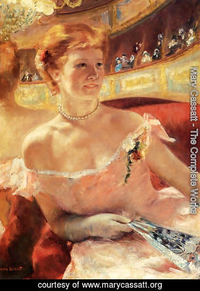 Mary Cassatt - Woman With A Pearl Necklace In A Loge