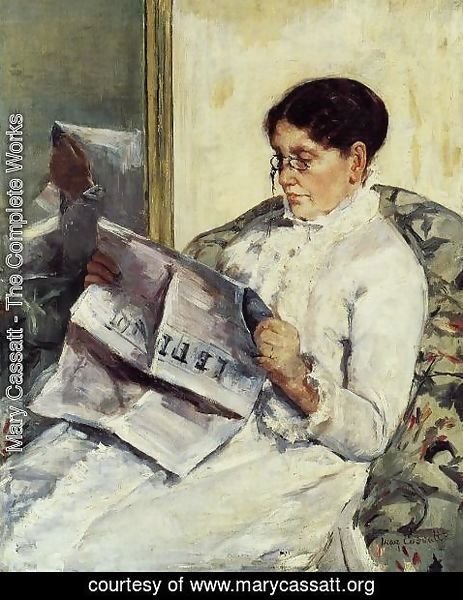 Mary Cassatt - Portrait of a Lady (or Reading 'Le Figaro')