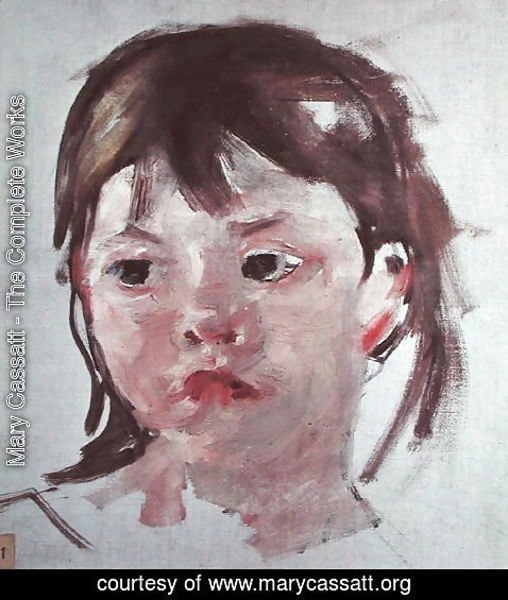 Mary Cassatt - Head of a Young Girl 2