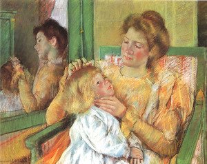 Mary Cassatt - Mother Combing Her Child's Hair, c.1901