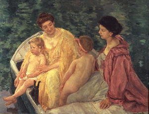 Mary Cassatt - The Swim, or Two Mothers and Their Children on a Boat, 1910