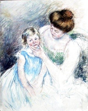 Mary Cassatt - Mother with Left Hand Holding Sara's Chin
