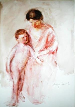 Mary Cassatt - Woman with a Nude Boy at her Side