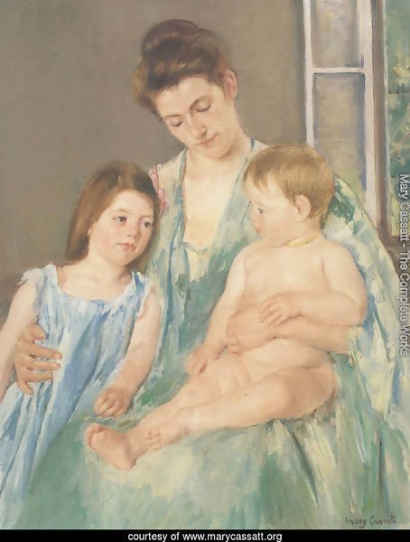 Young Mother And Two Children 1908