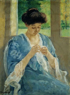 Augusta Sewing Before a Window 1905