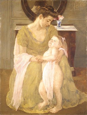 Mother and Child with a Rose Scarf 1908