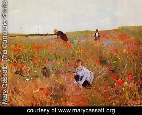 Mary Cassatt - Poppies in a Field 1874-1880