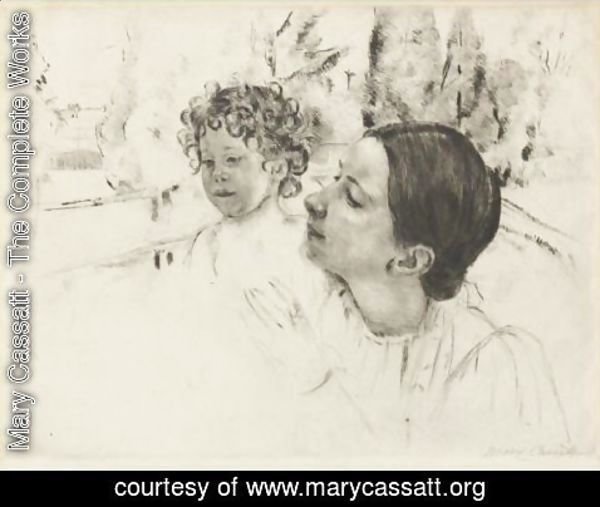 Mary Cassatt - By The Pond 2