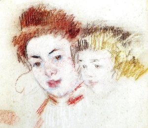 Mary Cassatt - Sketch of Reine and Child