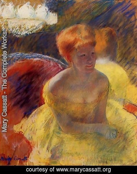 Mary Cassatt - At The Theater Aka Lydia Cassatt Leaning On Her Arms  Seated In A Loge