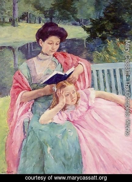 Mary Cassatt - Auguste Reading To Her Daughter