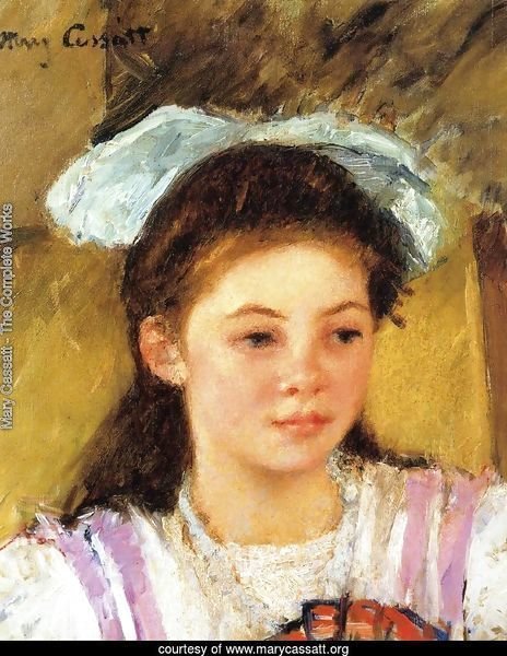 Ellen Mary Cassatt With A Large Bow In Her Hair