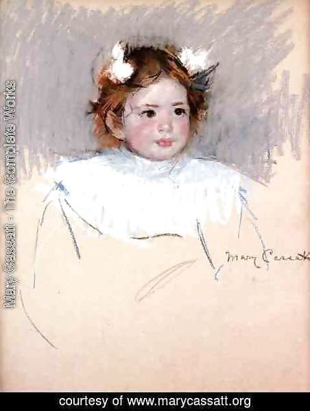 Mary Cassatt - Ellen With Bows In Her Hair  Looking Right