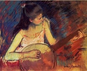 Mary Cassatt - Girl With A Banjo