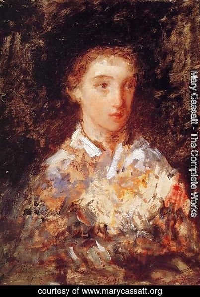 Mary Cassatt - Head Of A Young Girl