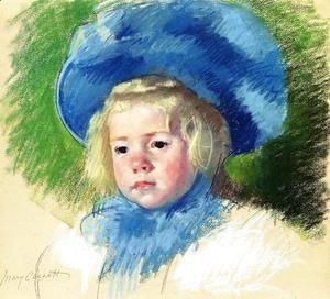 Mary Cassatt - Head Of Simone In A Large Plumes Hat  Looking Left