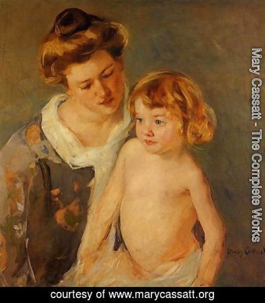 Mary Cassatt - Jules Standing By His Mother