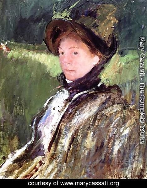 Mary Cassatt - Lydia Cassatt In A Green Bonnet And A Coat