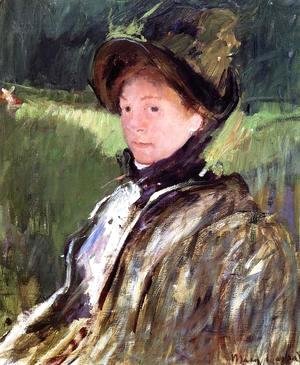 Mary Cassatt - Lydia Cassatt In A Green Bonnet And A Coat