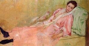 Mary Cassatt - Lydia Reading On A Divan