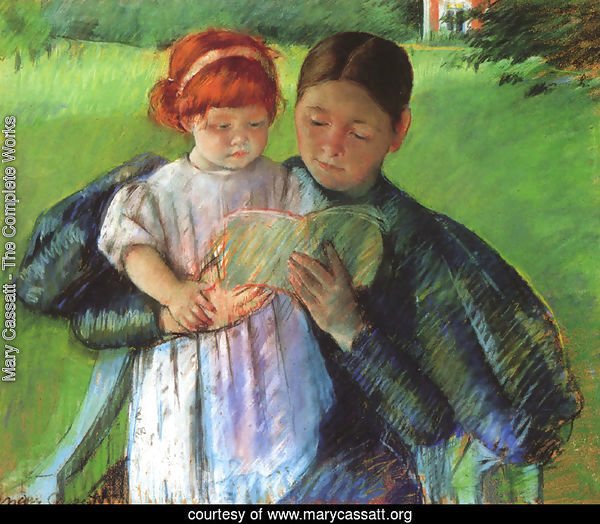 Nurse Reading To A Little Girl