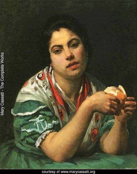Peasant Woman Peeling An Orange