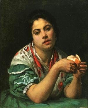 Mary Cassatt - Peasant Woman Peeling An Orange