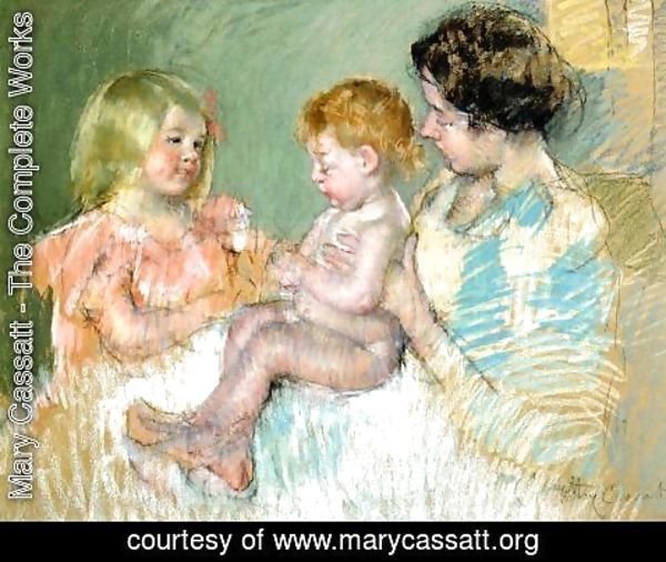 Mary Cassatt - Sara And Her Mother With The Baby