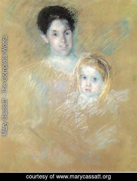 Mary Cassatt - Smiling Mother With Sober Faced Child