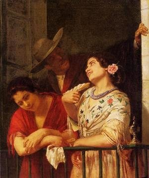 Mary Cassatt - The Flirtation   A Balcony In Seville