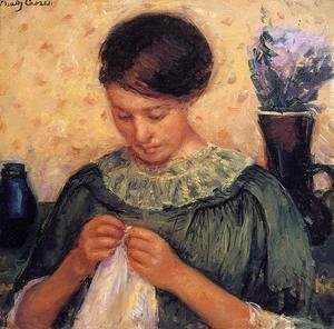 Mary Cassatt - Woman Sewing