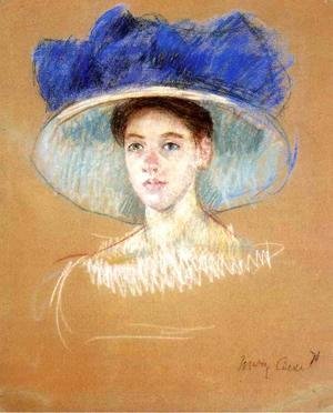 Mary Cassatt - Womans Head With Large Hat