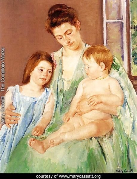 Young Mother And Two Children