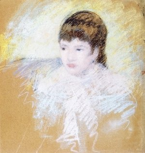 Young Girl With Brown Hair  Looking To Left