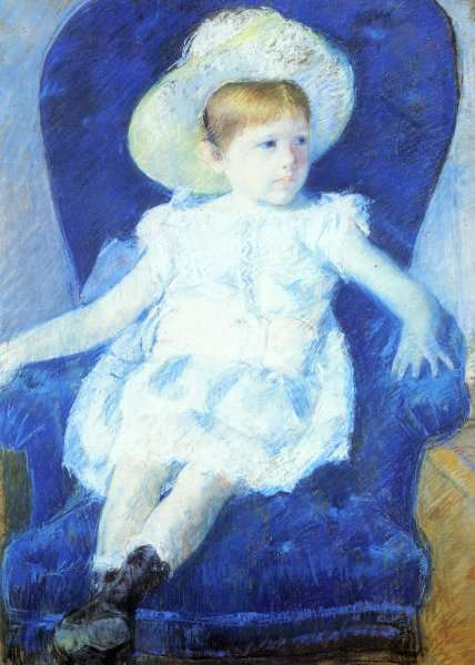 Elsie In A Blue Chair by Mary Cassatt