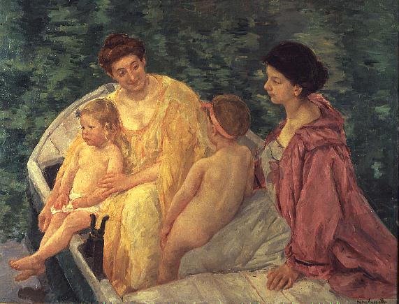 The Swim, or Two Mothers and Their Children on a Boat, 1910