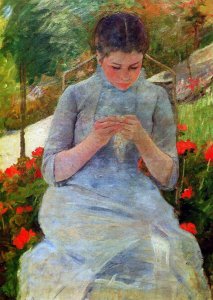 Woman with Needlework