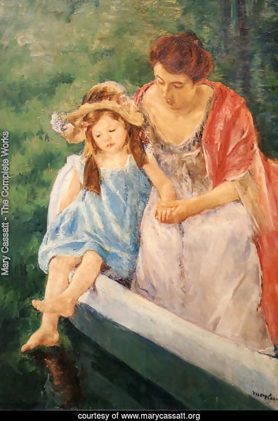 Mother And Child In A Boat