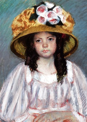 Mary Cassatt - Fillette Au Grand Chapeau