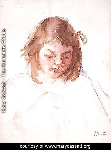 Mary Cassatt - Head of Francoise Looking Down (no.4)