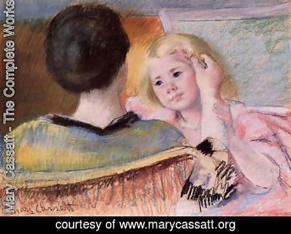 Mary Cassatt - Mother Combing Sara's Hair (no.2)