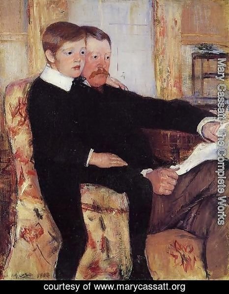 Mary Cassatt - Portrait of Alexander J. Cassat and His Son Robert Kelso Cassatt